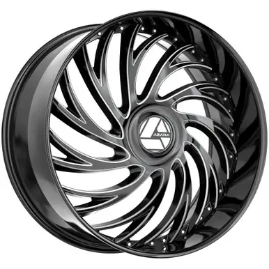 Azara AZX-101 18x8 5x100/5x4.5" +35mm Black/Milled Wheel Rim 18" Inch AZX-1011882335GBM Special Offer