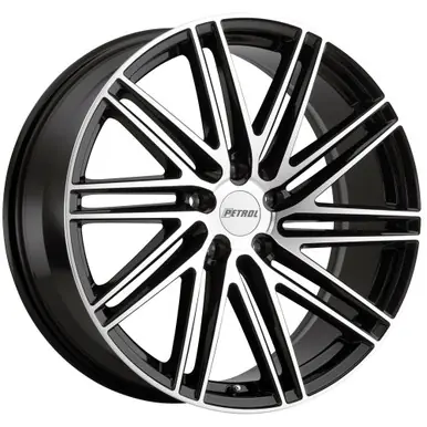 Handmade Petrol P1C 17x8 5x4.5" +40mm Black/Machined Wheel Rim 17" Inch 1780P1C405114F76