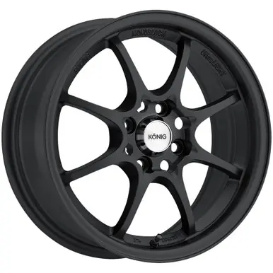Place Order Konig Helium 15x6.5 4x100 +40mm Matte Black Wheel Rim 15" Inch HE65D04405