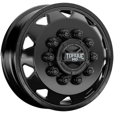 While Supplies Last Torque HD TW643F Haulin 19.5x6 10x225 Satin Black-Front Wheel Rim 19" Inch TW643F-95602504+118