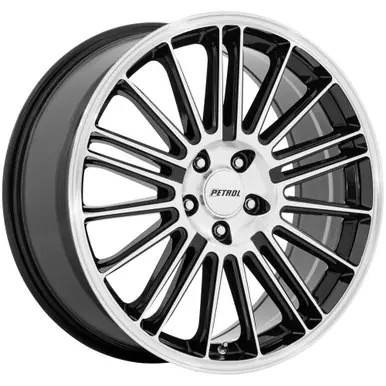 Original Petrol PE001 P1D 18x8 5x112 +40mm Black/Machined Wheel Rim 18" Inch PE001BD18805640