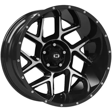 Vision 360 Sliver 20x10 5x5.5" -25mm Black/Machined Wheel Rim 20" Inch 360-20085GBMF-25 Money Back Guarantee