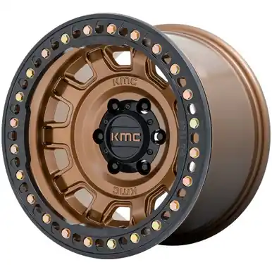 Exclusive KMC KM236 Tank Beadlock 17x9 6x5.5" -38mm Bronze Wheel Rim 17" Inch KM23679060638N