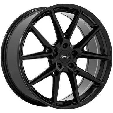 Petrol PE002 P1E 17x8 5x100 +35mm Gloss Black Wheel Rim 17" Inch PE002BX17805135 Budget