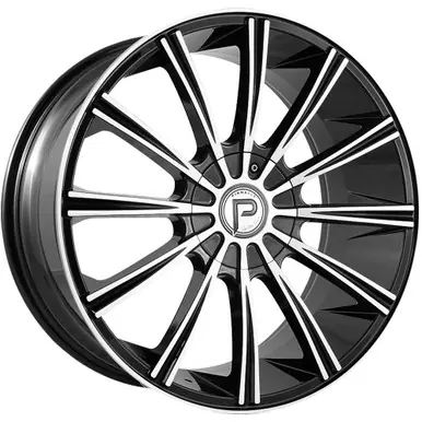 Must Have Pinnacle P308 Slick 18x7.5 5x105/5x4.5" +38mm Black/Machined Wheel Rim 18" Inch P308185105-35GBM