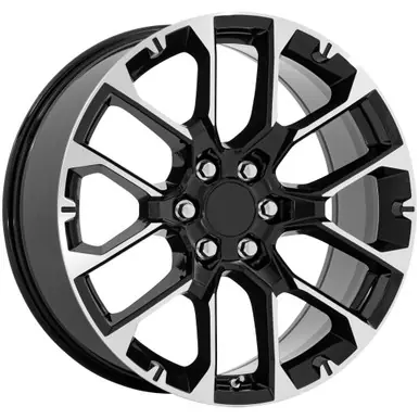 Performance Replicas PR224 SRV 22x9 6x5.5" +28 Black/Machined Wheel Rim 22" Inch 224BM-2295828 Same Day Shipping