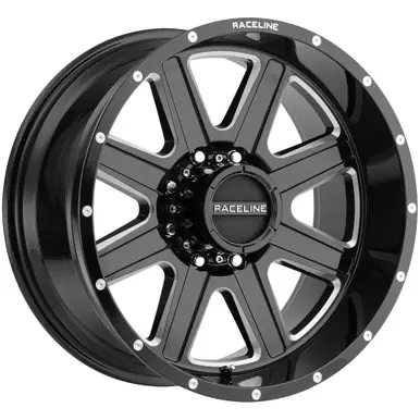 Limited Time Raceline 940M Hostage 16x8 8x6.5" +0mm Black/Milled Wheel Rim 16" Inch 940M-68080-00