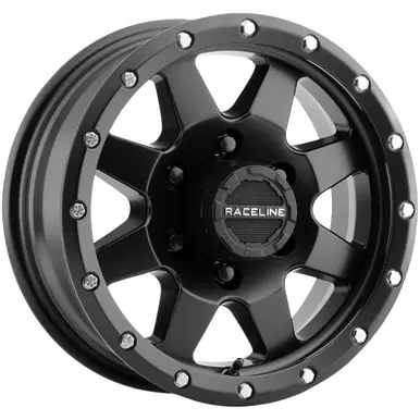 Premium Raceline 935B Defender Trailer 16x6 6x5.5" +0mm Satin Black Wheel Rim 16" Inch 935B-66060