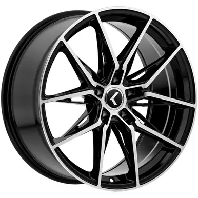 Brand New Kraze KR196 Evolve 20x9 5x112 +35mm Black/Machined Wheel Rim 20" Inch KR196-2945BM35