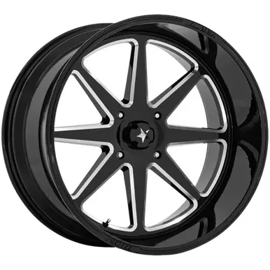 MSA Off-Road M54 Spark 24x10 4x137 -25mm Black/Milled Wheel Rim 24" Inch MA054BE24104825N Sale