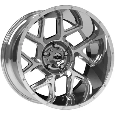 Don’t Miss Out Vision 360 Sliver 24x12 5x5.5" -51mm Chrome Wheel Rim 24" Inch 360-24285C-51