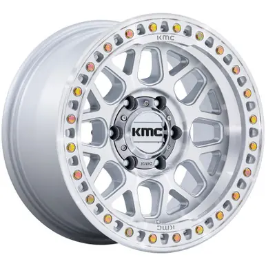 Best Choice KMC KM549 GRS 17x9 5x5" -12mm Silver Wheel Rim 17" Inch KM54979050412N