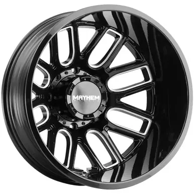 Money Back Guarantee Mayhem 8107D Cogent Dually Rear 20x8.25 8x200 Black/Milled Wheel Rim 20" Inch 8107D-2877BMR192