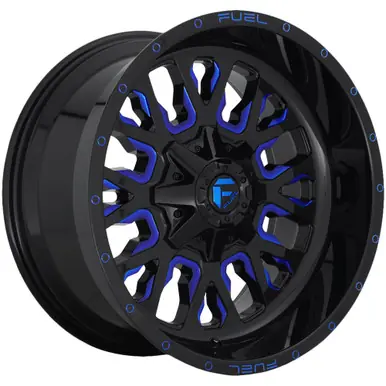 Fuel D645 Stroke 20x9 5x4.5"/5x5" +1mm Black/Blue Wheel Rim 20" Inch D64520902650 Special Offer