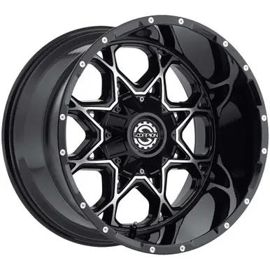 Scorpion SC-10 20x9 6x135/6x5.5" +12mm Black/Machined Wheel Rim 20" Inch SC10-20091261351397+12BM Crafted