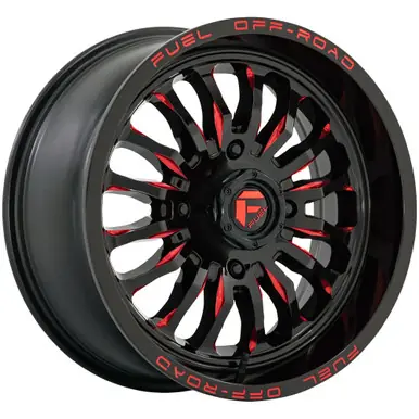 Editor’s Pick Fuel UTV D822 Arc 24x7 4x156 +13mm Black/Red Wheel Rim 24" Inch D8222470A544