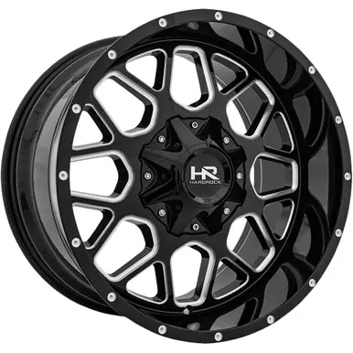 HardRock H705 Gunner 20x10 5x5"/5x5.5" -19mm Black/Milled Wheel Rim 20" Inch H705-201052119GBM Best Choice