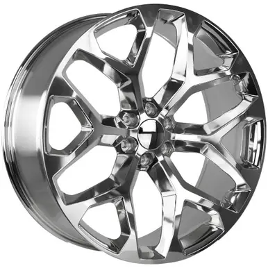 Clearance Strada Replicas R176 Snowflake 24x10 6x5.5" +31mm Polished Wheel Rim 24" Inch R176-463931P