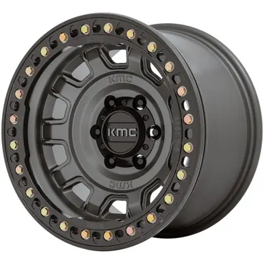KMC KM236 Tank Beadlock 17x9 6x5.5" -38mm Gunmetal Wheel Rim 17" Inch KM23679060438N Wholesale