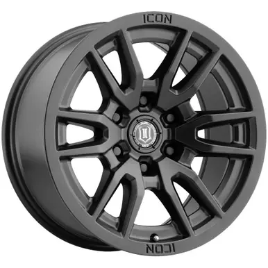 Free Returns Icon Alloys Vector 6 17x8.5 6x135 +6mm Satin Black Wheel Rim 17" Inch 2417856350SB
