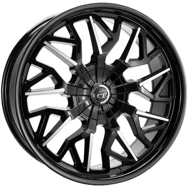 Must Have VCT Cyclone 22x8.5 5x110/5x115 +38mm Black/Machined Wheel Rim 22" Inch CYC-228551015+38BM