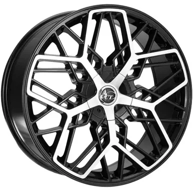 Best Choice VCT Phoenix 20x8.5 5x115/5x120 +40mm Black/Machined Wheel Rim 20" Inch PHX-208551520+40BM