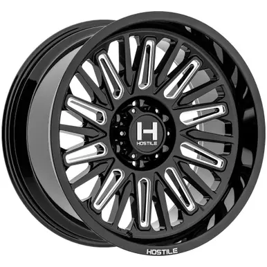 Hostile H143 Rampage 20x10 6x5.5" -19mm Black/Milled Wheel Rim 20" Inch H143-2010655047GB Buy Online