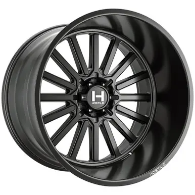 Secure Checkout Hostile H127 Titan 20x9 6x5.5" +12mm Satin Black Wheel Rim 20" Inch H127-2090655055BB