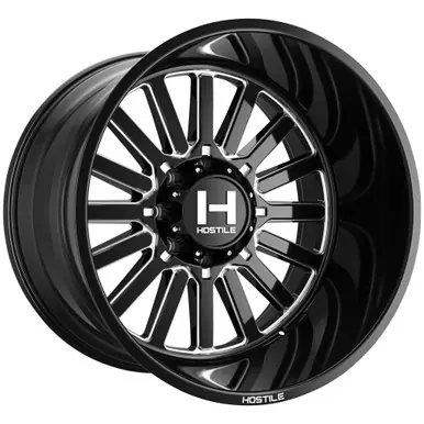 Hostile H127 Titan 20x9 8x180 +0mm Black/Milled Wheel Rim 20" Inch H127-2090818050B Time-Limited