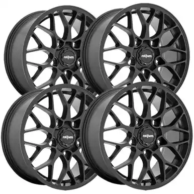 (Set of 4) Staggered-Rotiform R190 19" 5x112 35mm Matte Black Wheels Rims R1901985F8+35-R1901900F8+40 Grab Now