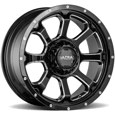 Direct From Factory Ultra 219 Nemesis 18x9 6x135/6x5.5" +18mm Black/Milled Wheel Rim 18" Inch 219-8935BM+18
