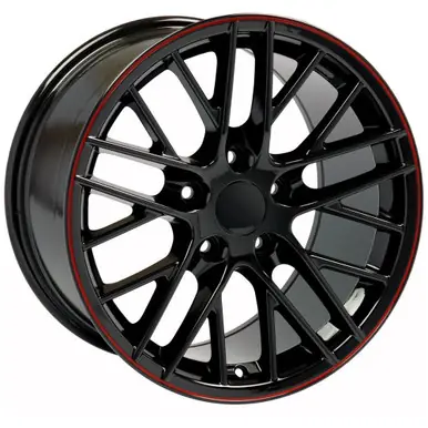 OE Wheels CV08B 18x8.5 5x4.75" +56mm Gloss Black Wheel Rim 18" Inch CV08B-18085-5475-56BR Same Day Shipping