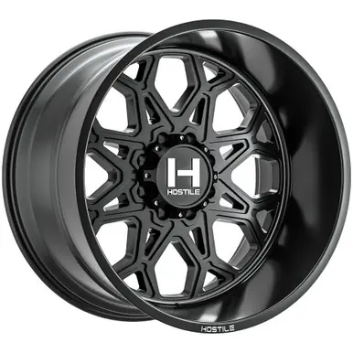 Hostile H132 Anvil 22x12 8x180 -44mm Satin Black Wheel Rim 22" Inch H132-2212818047BB Viral