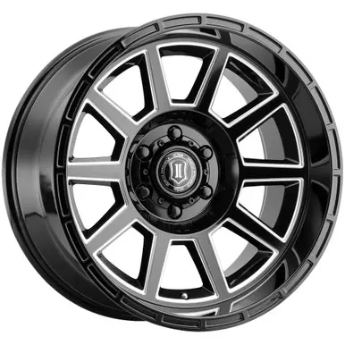 Icon Alloys Recoil 20x10 6x5.5" -24mm Black/Milled Wheel Rim 20" Inch 6220108345GBMW Best Price