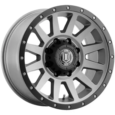 Icon Alloys Compression HD 18x9 8x6.5" +12mm Titanium Wheel Rim 18" Inch 2018908055TT Secure Checkout