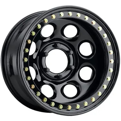 New Release Allied RT81 Rock 8 Beadlock 17x9.5 8x6.5" -44mm Gloss Black Wheel Rim 17" Inch RT8179580