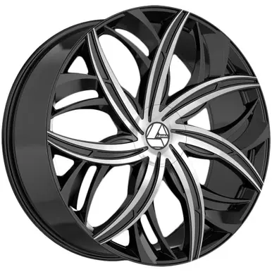 Azara AZA-541 20x8.5 5x108/5x4.5" +35mm Black/Machined Wheel Rim 20" Inch AZA-54120853235BM No Minimum Order
