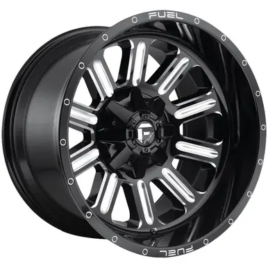 Fuel D620 Hardline 15x8 5x4.5"/5x4.75" -18mm Black/Milled Wheel Rim 15" Inch D62015800437 Professional Grade