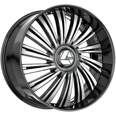 Weekend Sale Azara AZX-102 18x8 5x4.5"/5x120 +35mm Black/Machined Wheel Rim 18" Inch AZX-1021883835BM