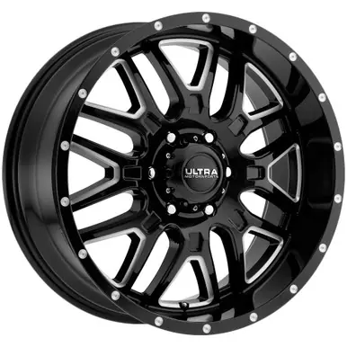 Price Drop Ultra 203 Hunter 17x9 6x5.5" +12mm Black/Milled Wheel Rim 17" Inch 203-7983BM+12