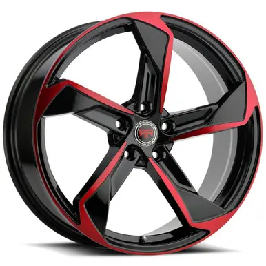 Wholesale Revolution Racing R20 17x7.5 5x4.5" +40mm Black/Red Wheel Rim 17" Inch RR20-1775514+40BR
