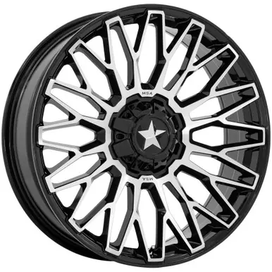 MSA Offroad M50 Clubber 15x7 4x137/4x156 +10mm Black/Machined Wheel Rim 15" Inch MA050BD15704A10 Cheap