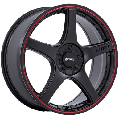 Time-Limited Petrol PE003 P2E 18x8 5x110/5x115 +40mm Black/Red Wheel Rim 18" Inch PE003MQ18802140