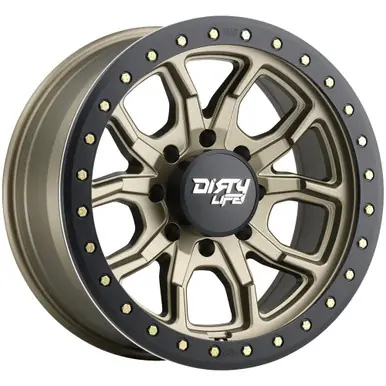 Modern Dirty Life 9303 DT-1 17x9 6x5.5" -12mm Gold Wheel Rim 17" Inch 9303-7983MGD12