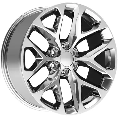 Top Rated Replica 1 RP09 Snowflake 20x9 6x5.5" +24mm Chrome Wheel Rim 20" Inch RP-09209G639+24C