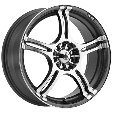 Konig Incident 14x6 4x100/4x4.5" +38mm Graphite/Machined Wheel Rim 14" Inch 1N64D04386 Don’t Miss Out