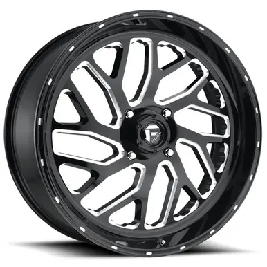 Limited Offer Fuel UTV D581 Triton 16x7 4x136 +13mm Black/Milled Wheel Rim 16" Inch D5811670A644