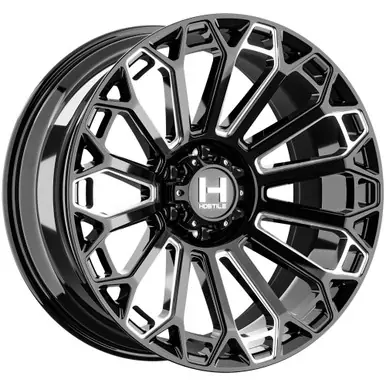 Free Returns Hostile H142 Warrior 2 20x9 6x135 +12mm Black/Milled Wheel Rim 20" Inch H142-2090613555B2