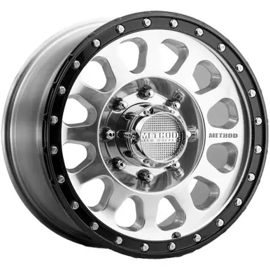 Certified Method MR315 17x8.5 8x6.5" +25mm Polished/Black Wheel Rim 17" Inch MR315785801725