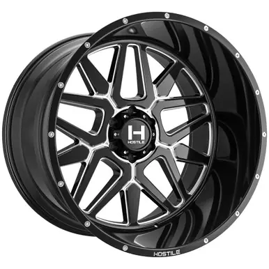 Hostile H128 Diablo 20x10 6x5.5" -19mm Black/Milled Wheel Rim 20" Inch H128-2010655047B Limited Offer